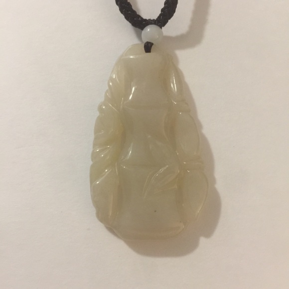 Jade Jewelry - Authentic Jade “Jadeite” Bamboo Pendant Feng Shui